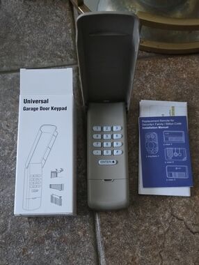 NEW Universal White Garage Door Keypad with Flip Cover